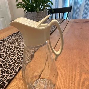 Vintage Log Cabin Syrup Pitcher